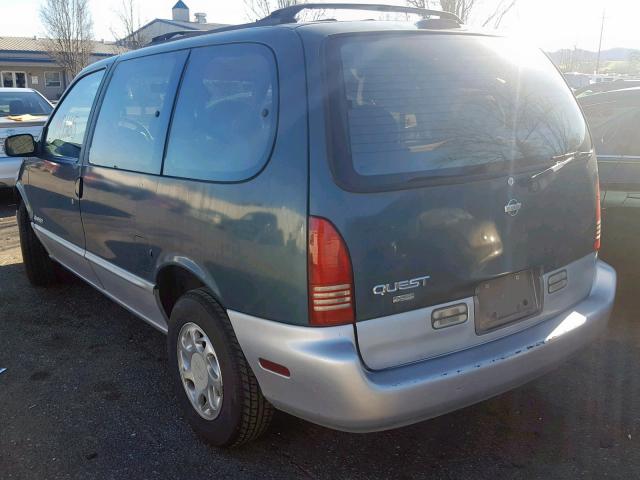 4N2DN1112VD834655 - 1997 NISSAN QUEST XE BLUE photo 3