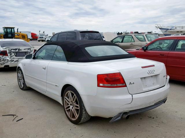 WAUAF48H89K011041 - 2009 AUDI A4 2.0T CA WHITE photo 3