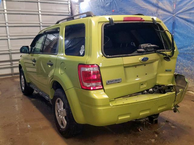 1FMCU9DG6CKC62624 - 2012 FORD ESCAPE XLT GREEN photo 3