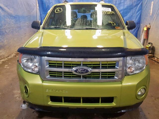 1FMCU9DG6CKC62624 - 2012 FORD ESCAPE XLT GREEN photo 9