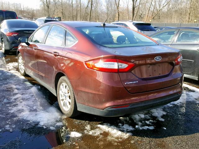 3FA6P0G77FR165910 - 2015 FORD FUSION S ORANGE photo 3