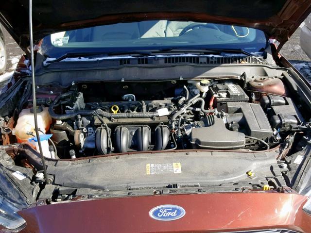 3FA6P0G77FR165910 - 2015 FORD FUSION S ORANGE photo 7