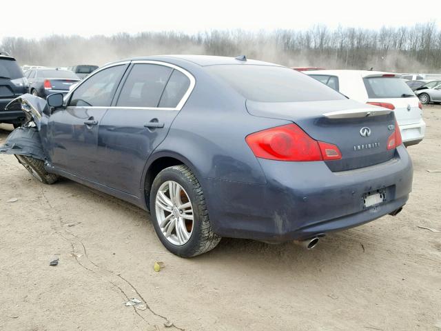 JN1CV6AR1CM976173 - 2012 INFINITI G37 BLUE photo 3