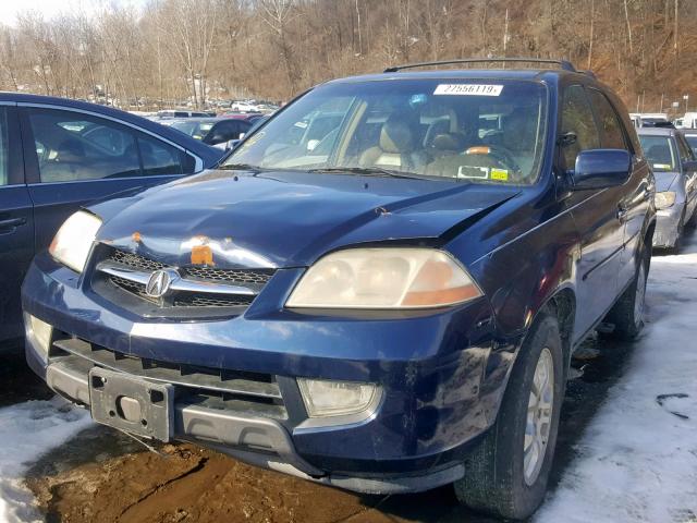 2HNYD186X3H537068 - 2003 ACURA MDX TOURIN BLUE photo 2