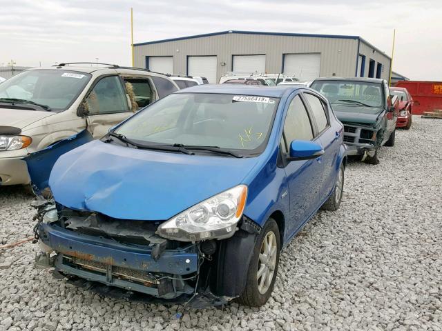 JTDKDTB35C1519775 - 2012 TOYOTA PRIUS C BLUE photo 2