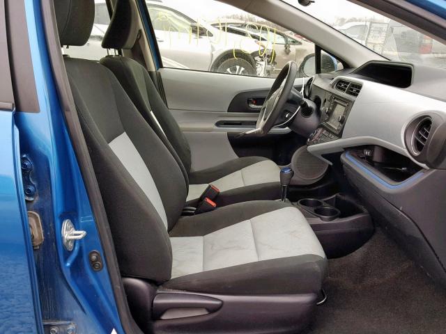 JTDKDTB35C1519775 - 2012 TOYOTA PRIUS C BLUE photo 5