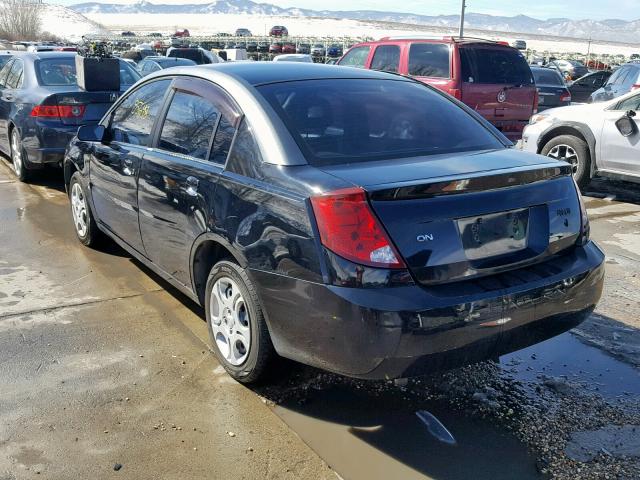 1G8AJ52FX3Z118695 - 2003 SATURN ION LEVEL BLACK photo 3