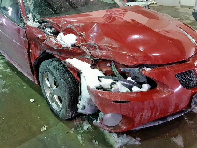 2G2WP552X81173428 - 2008 PONTIAC GRAND PRIX RED photo 9