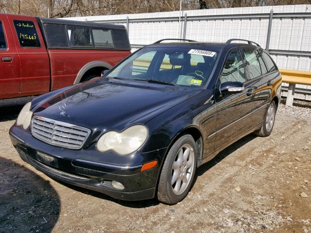 WDBRH81J64F518265 - 2004 MERCEDES-BENZ C 240 SPOR BLACK photo 2