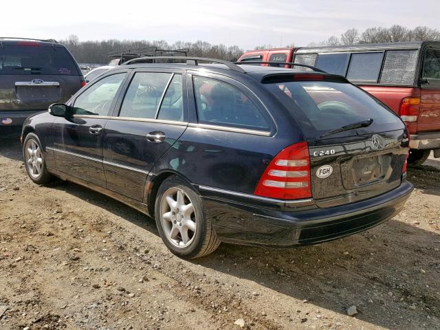 WDBRH81J64F518265 - 2004 MERCEDES-BENZ C 240 SPOR BLACK photo 3