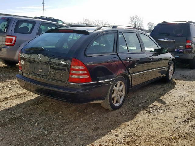 WDBRH81J64F518265 - 2004 MERCEDES-BENZ C 240 SPOR BLACK photo 4