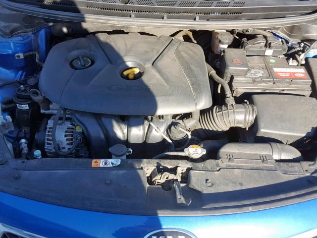 KNAFX5A83E5172313 - 2014 KIA FORTE EX BLUE photo 7