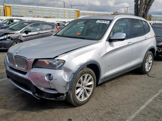 5UXWX9C55D0A27865 - 2013 BMW X3 XDRIVE2 SILVER photo 2