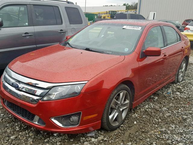 3FAHP0KC3AR317395 - 2010 FORD FUSION SPO RED photo 2