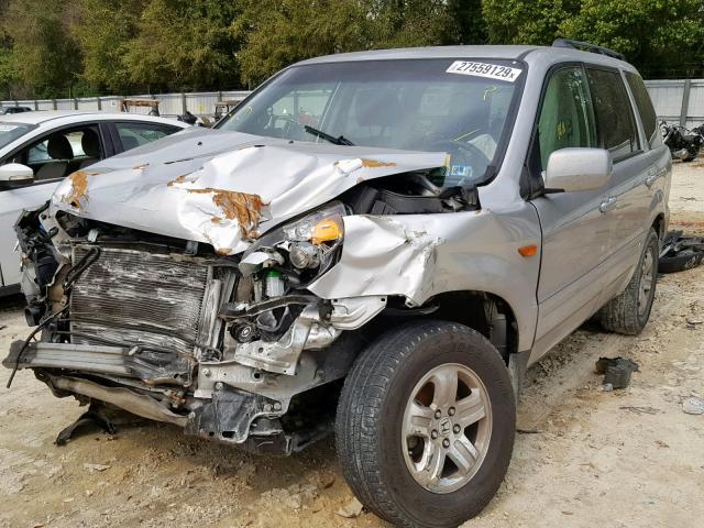 5FNYF18278B005061 - 2008 HONDA PILOT VP SILVER photo 2