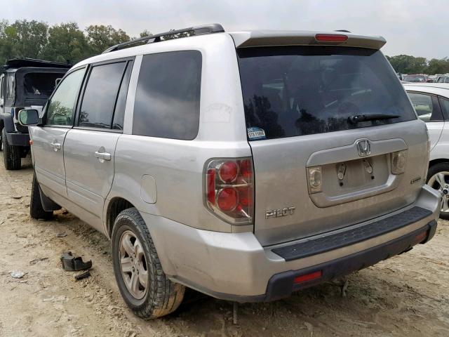 5FNYF18278B005061 - 2008 HONDA PILOT VP SILVER photo 3