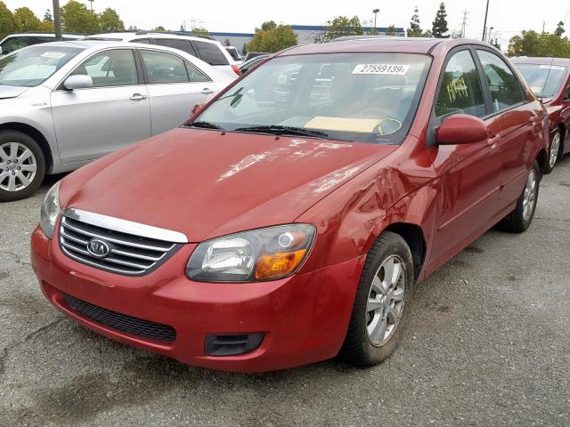 KNAFE222995645183 - 2009 KIA SPECTRA EX RED photo 2