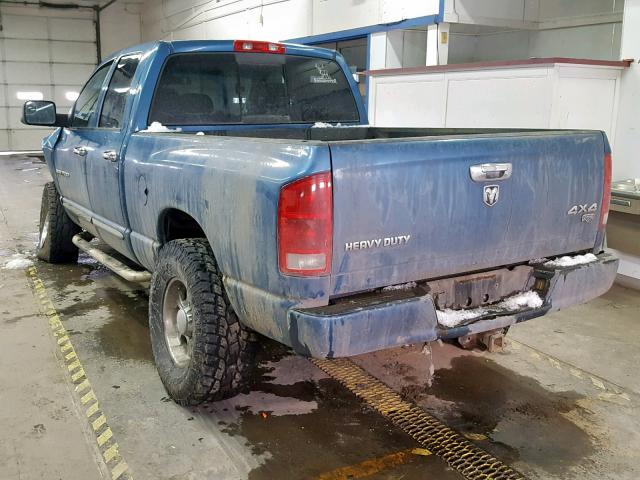3D7KS28C95G710570 - 2005 DODGE RAM 2500 S ლურჯი ფოტო 3