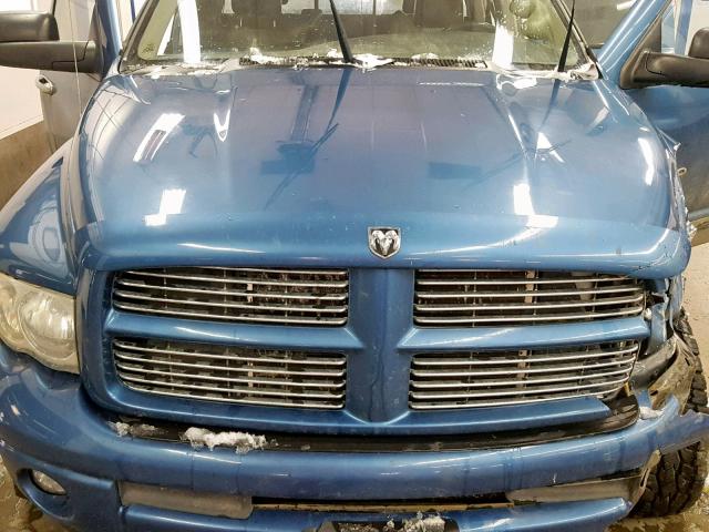3D7KS28C95G710570 - 2005 DODGE RAM 2500 S ლურჯი ფოტო 7