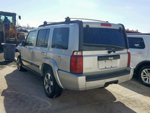 1J8HG48K18C149595 - 2008 JEEP COMMANDER SILVER photo 3