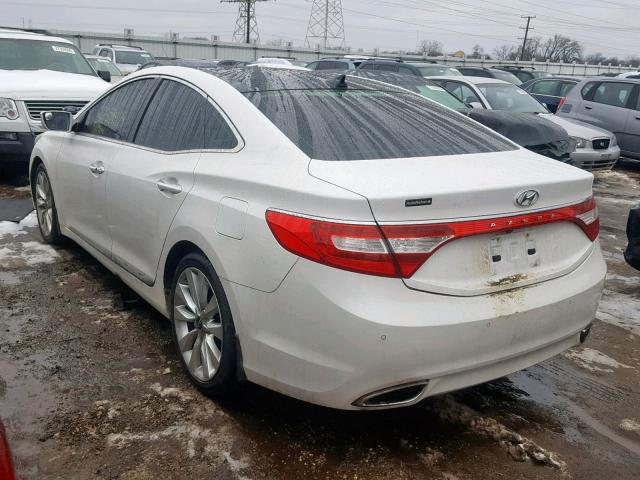 KMHFH4JG8DA292899 - 2013 HYUNDAI AZERA GLS WHITE photo 3