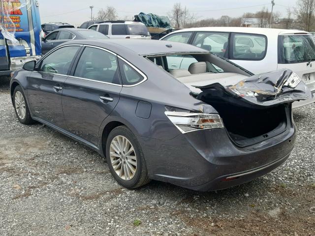 4T1BD1EB7EU020710 - 2014 TOYOTA AVALON HYB GRAY photo 3