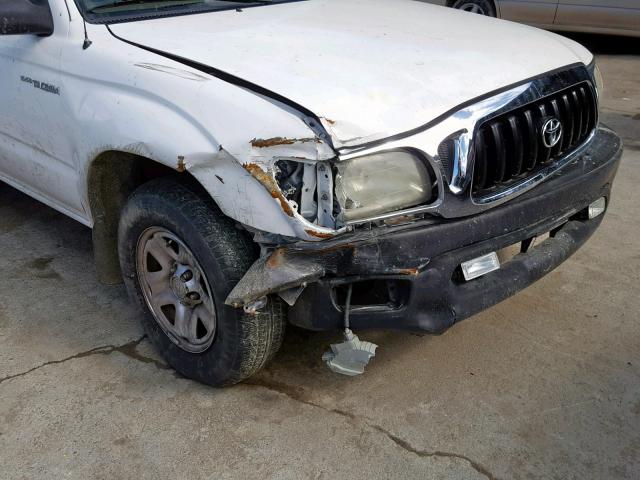 5TENL42NX4Z391354 - 2004 TOYOTA TACOMA WHITE photo 9