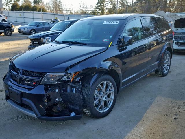 3C4PDCEG1JT472660 - 2018 DODGE JOURNEY GT BLACK photo 2