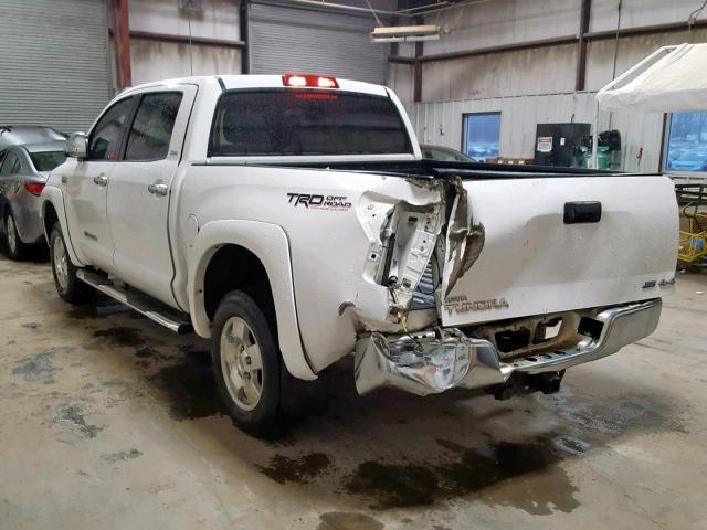 5TFDW5F13CX248834 - 2012 TOYOTA TUNDRA CRE WHITE photo 3