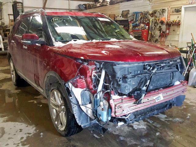 1FM5K8FH2GGC66466 - 2016 FORD EXPLORER L MAROON photo 1