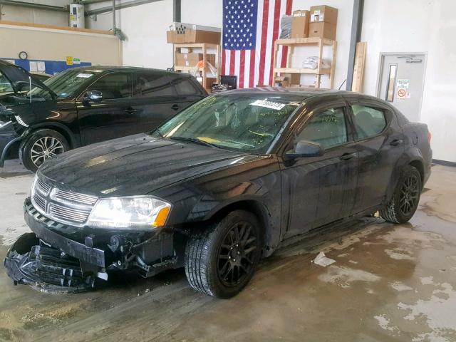 1B3BD4FB7BN591867 - 2011 DODGE AVENGER EX BLACK photo 2