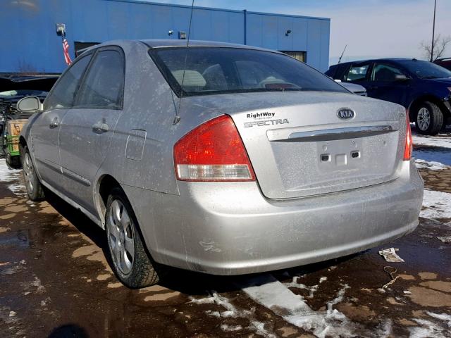 KNAFE121385542082 - 2008 KIA SPECTRA EX SILVER photo 3