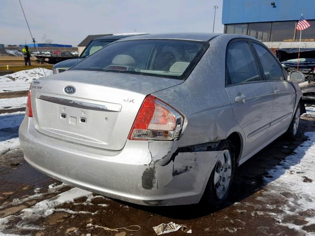 KNAFE121385542082 - 2008 KIA SPECTRA EX SILVER photo 4