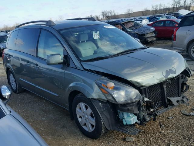 5N1BV28U25N137606 - 2005 NISSAN QUEST S GREEN photo 1