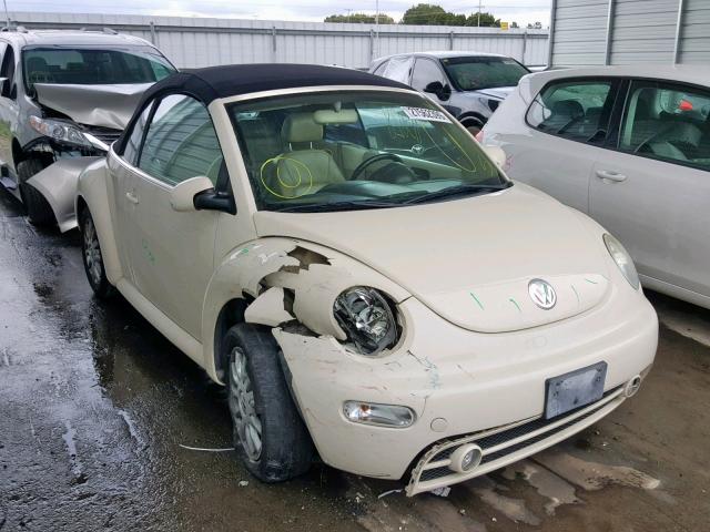 3VWCM31Y85M316707 - 2005 VOLKSWAGEN NEW BEETLE Krem foto 1
