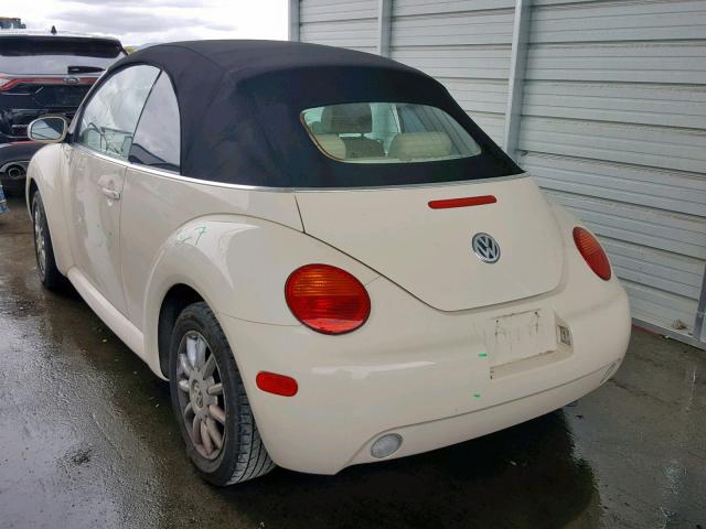 3VWCM31Y85M316707 - 2005 VOLKSWAGEN NEW BEETLE Krem foto 3