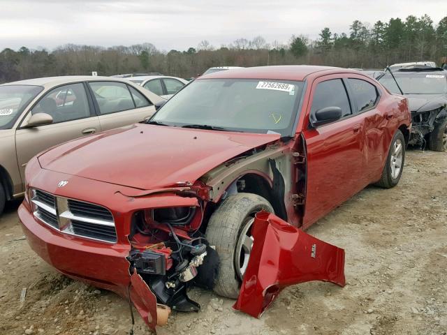 2B3KA33V09H630206 - 2009 DODGE CHARGER SX RED photo 2