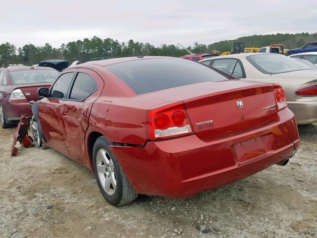 2B3KA33V09H630206 - 2009 DODGE CHARGER SX RED photo 3