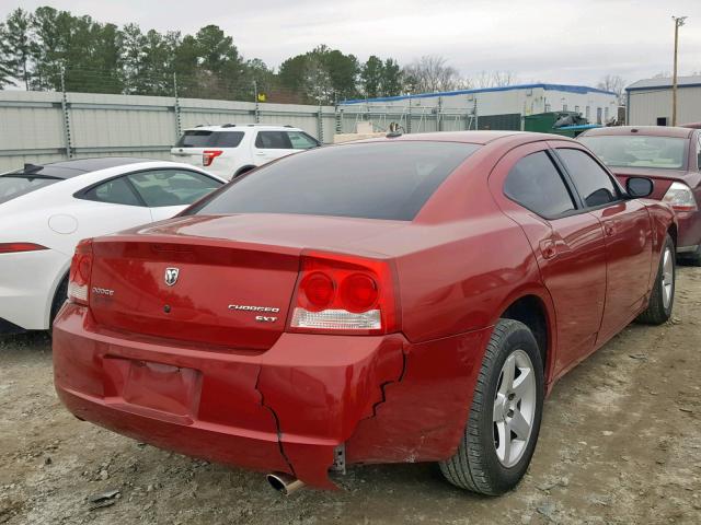 2B3KA33V09H630206 - 2009 DODGE CHARGER SX RED photo 4