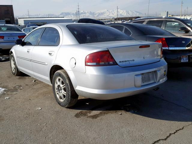 1C3EL56U71N501075 - 2001 CHRYSLER SEBRING LX SILVER photo 3