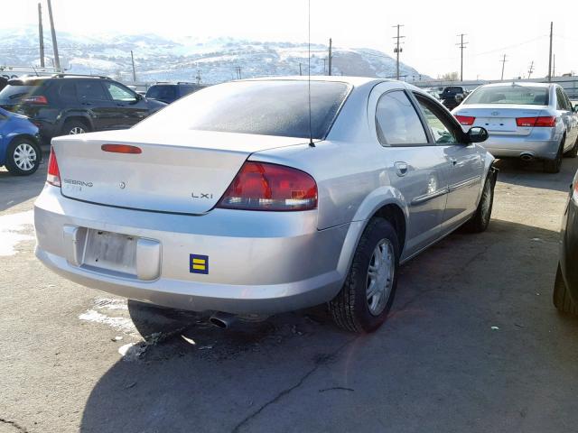 1C3EL56U71N501075 - 2001 CHRYSLER SEBRING LX SILVER photo 4