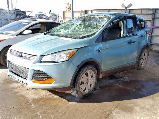 1FMCU0F76DUB94971 - 2013 FORD ESCAPE S GREEN photo 2