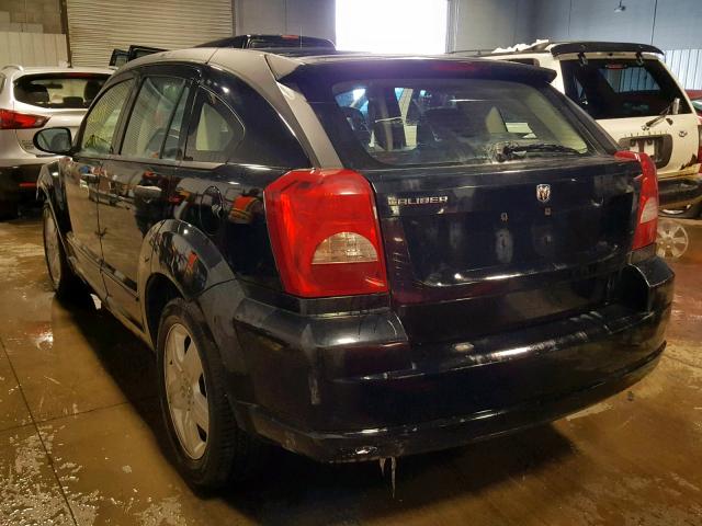 1B3HB28B27D403027 - 2007 DODGE CALIBER BLACK photo 3