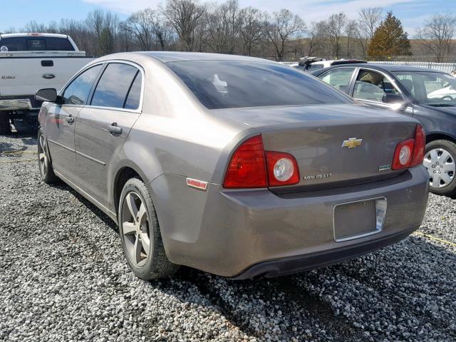 1G1ZC5EU0BF131896 - 2011 CHEVROLET MALIBU 1LT ნაცრისფერი ფოტო 3