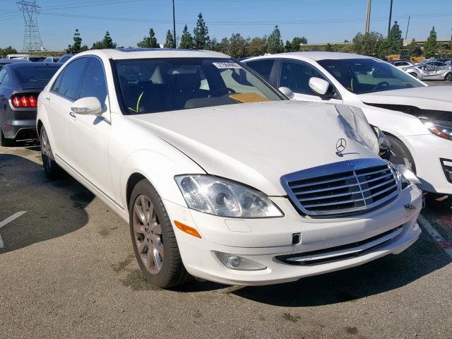 WDDNG71X27A087545 - 2007 MERCEDES-BENZ S 550 WHITE photo 1