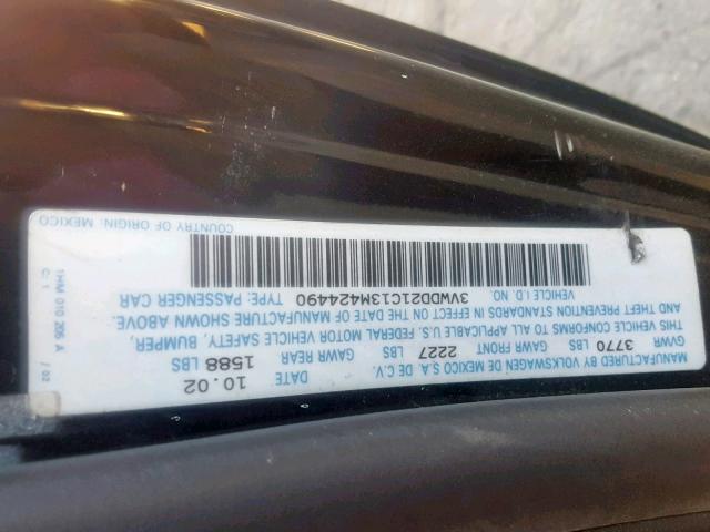 3VWDD21C13M424490 - 2003 VOLKSWAGEN NEW BEETLE Qara foto 10