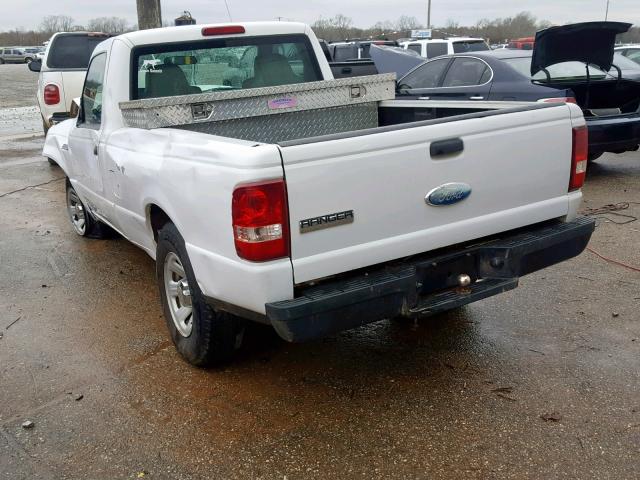 1FTYR10D97PA87528 - 2007 FORD RANGER WHITE photo 3