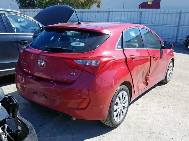 KMHD35LH9GU284069 - 2016 HYUNDAI ELANTRA GT RED photo 4