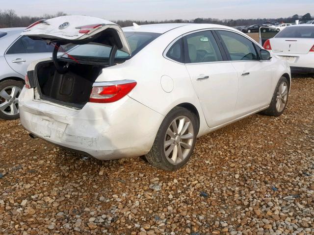 1G4PP5SK5C4227134 - 2012 BUICK VERANO WHITE photo 4