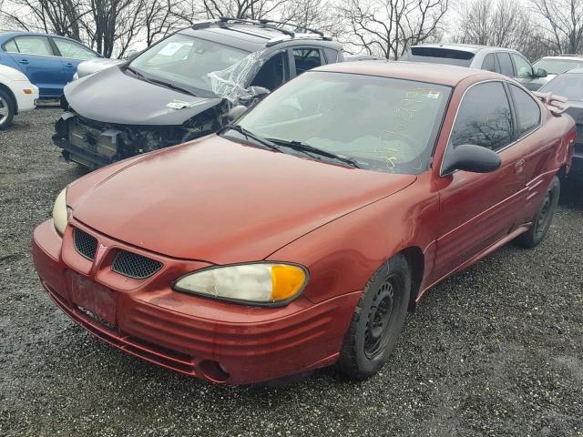 1G2NE12F12C259892 - 2002 PONTIAC GRAND AM S BURGUNDY photo 2